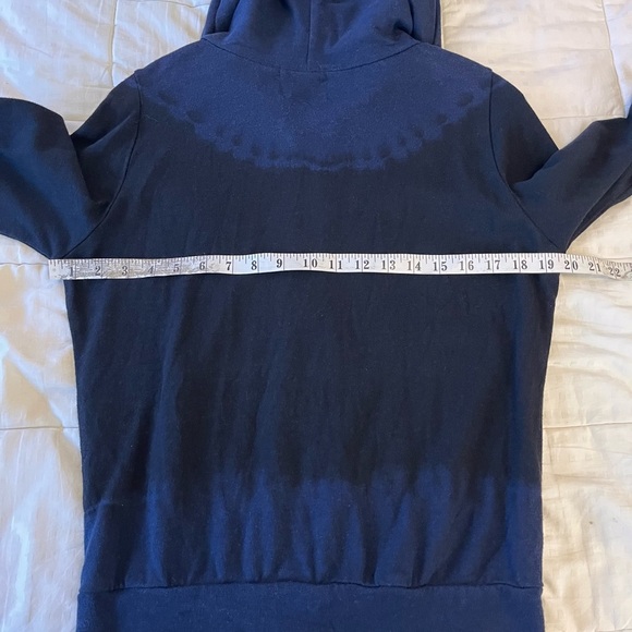 NWT Monroe Black Out Tie Dye Zip Up Hoodie S Navy Blue - Picture 12 of 12